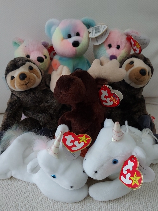 Ty Other - Lot Of 8 Ty Beanie Babies INCL 2 Mystic The Unicorn With Iridescent Horns